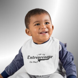 I am the CEO of My Future Baby Contrast Trim Jersey Bib