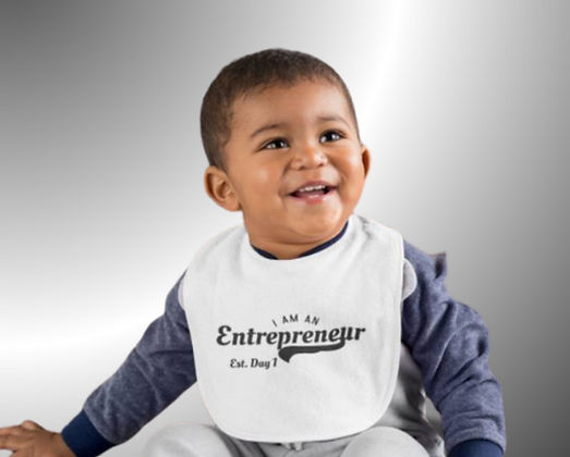 I am the CEO of My Future Baby Contrast Trim Jersey Bib