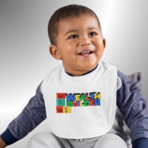 Wealth Builder Baby Contrast Trim Jersey Bib